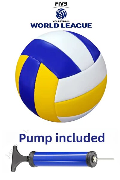 Janva Volleyball Ball with Pump for Schools Stitched Children Youth and Adult