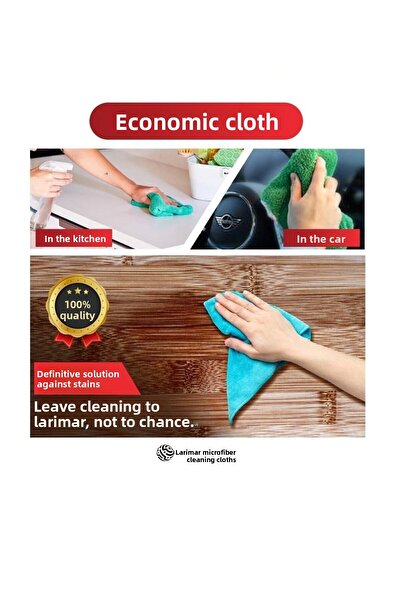 Larimar 50 τεμάχια Dream Super Absorbent 40x40cm Πανί από μικροΐνες - Χρησιμοποιήστε όπως πλένετε ρούχα 40x40cm