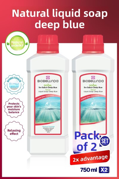 BioBellinda Liquid Hand Soap Deep Blue 750 ml (Set of 2)