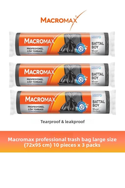 MACROMAX Professional Garbage Bag King Size X 3 Pieces