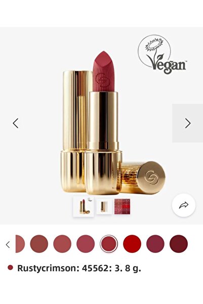 Oriflame جيورداني جولد إتيرنال جلو - أحمر الشفاه SPF 25، روستي كريمسون