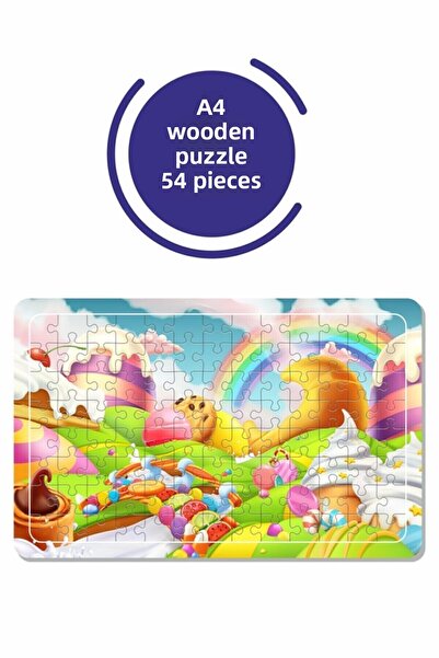 LİPYOS لغز فاكهي آند سويت فيجوال A4 مكون من 54 قطعة، لعبة، منشار تركيب