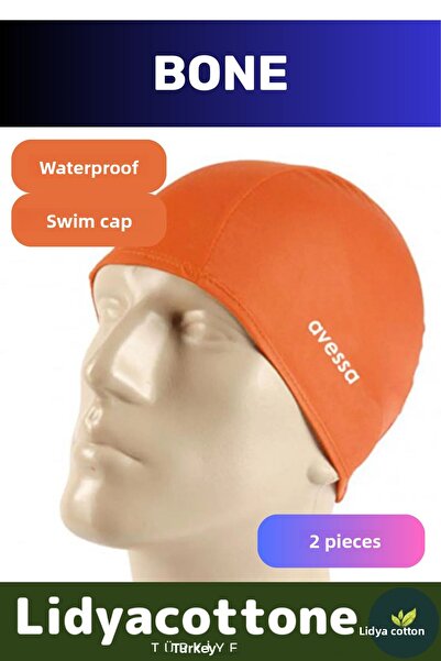 Lidyacottone Cască de înot din silicon Lycra pentru piscină și mare, impermea...