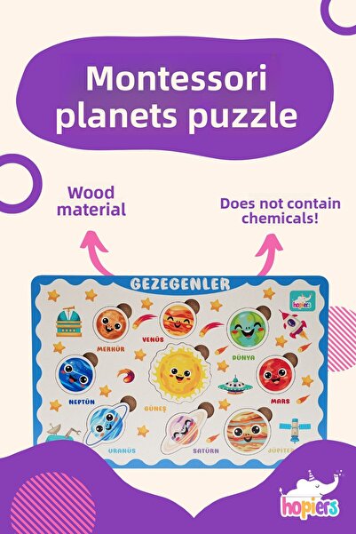 Hopiers Montessori Planets Puzzle