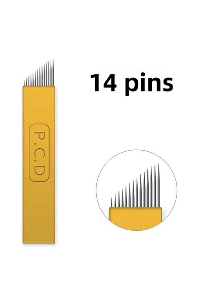 adanil 10 قطعة Pcd 0.25 مللي متر سمك تجميل دائم إبرة Microblading 14F