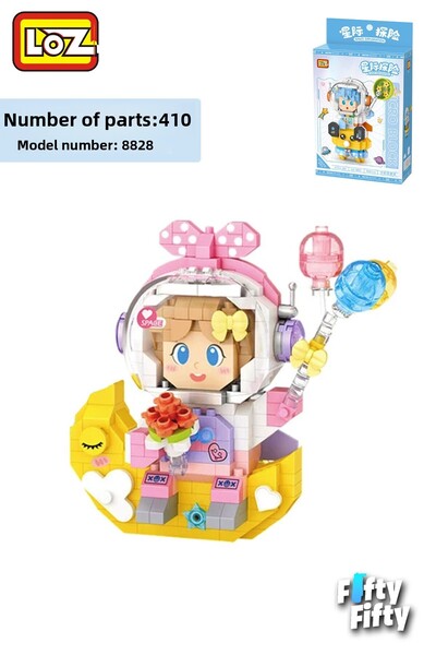 Vagonlife Pink Astronaut Micro Block - 410 Pieces Toy Construction Set Fflz-8828