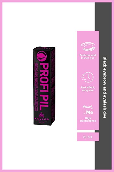 Kallos Cosmetics Βαφή βλεφαρίδων και φρυδιών, Kallos Profi Pill, μαύρο, 15 ml