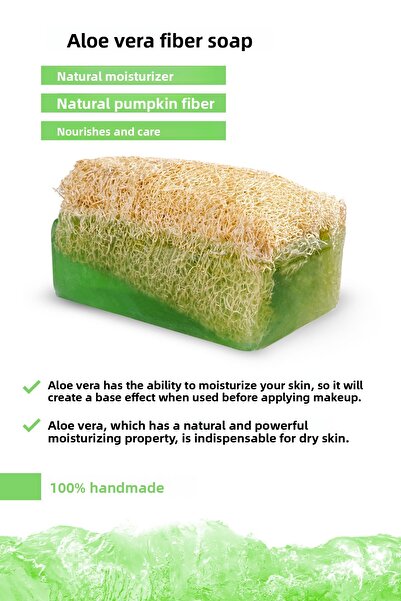 LokmanAVM Pumpkin Fiber Aloe Vera Soap 100 Gr
