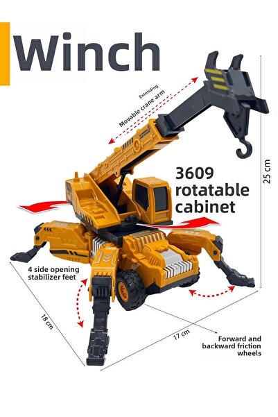 SmartFox Toy construction machine / crane construction machine - friction