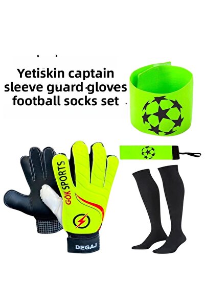 Gök Sports مجموعة قفازات حارس المرمى للكبار من Champions League، جوارب سوداء ...