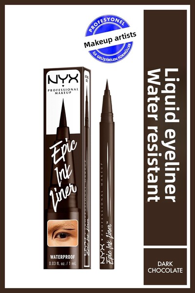 NYX Professional Makeup Επικ Ινκ Λάινερ - Σκούρο Καφέ - Καφέ Άιλάινερ