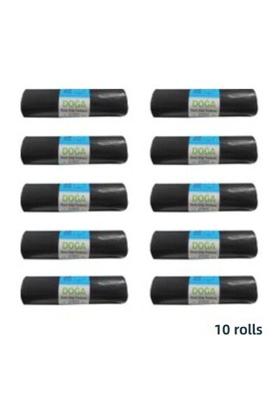 ECOPLAST Nature Jumbo Size Garbage Bag -400 Gr. - 90 Liters- 80 X 110 cm / 10 Pieces 10 Rolls/ (100 Pieces)