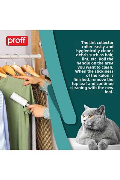 Proff Lint Collector 12 Pack Replacement Roller (12X50 = 600 Sheets)