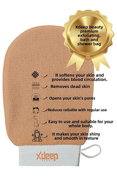 Teknoking “Peeling Effect Pouch”For Women and Men,Cleansing Dead Skin Premium Bath and Shower Pouch
