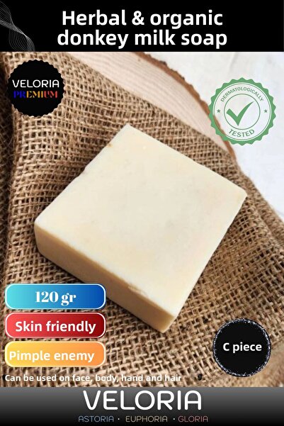 Veloria سلسلة مميزة 100% شعر الوجه العضوي الطبيعي، توازن بشرة الجسم، صابون حل...