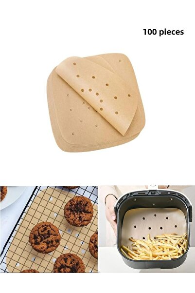 Mashotrend Fireproof Perforated 100 Li Air Fryer Baking Paper Disposable Grea...