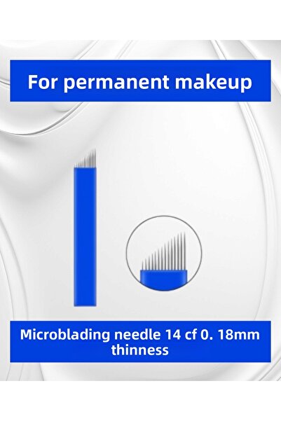 Qbien Ac de microblading cu 14 pini - 10 buc