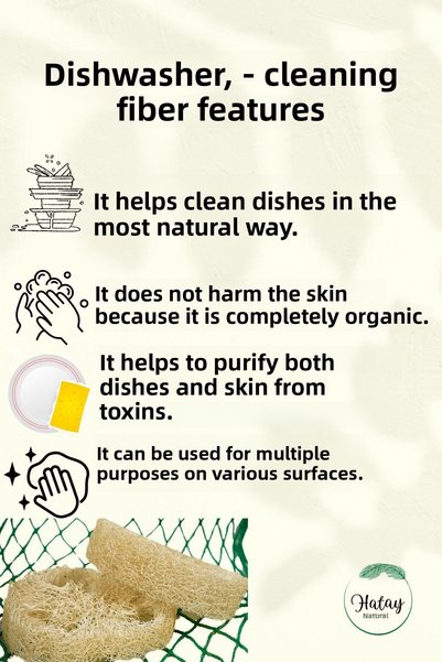 Antilop Natural Pumpkin Fiber Oval (2) Two Pieces (Dishwashing Sink Cleaning Hygienic)
