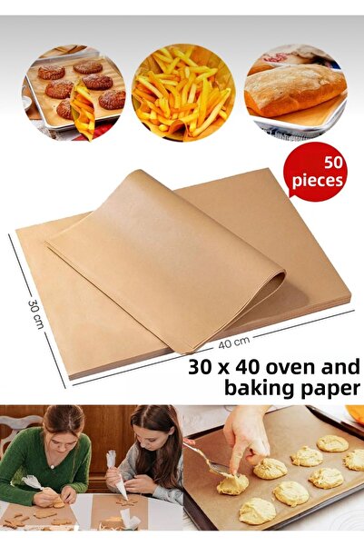 MİMOZA PARK 30X40Cm Bakable Self-Oil Baking Paper Disposable Baking Paper Air...