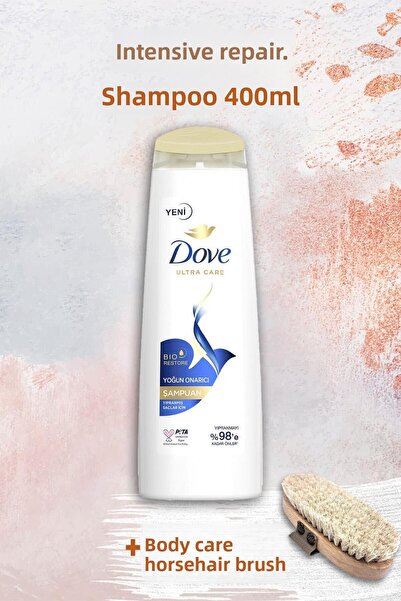 Dove Ultra Care 400 ml Intensive Repair Shampoo and Body Care Brush