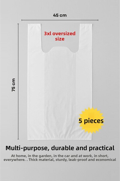 COLORPAK Athlete Bag 45X75 cm Battal Size 5 Pieces Thick Sturdy Multi-Purpose...