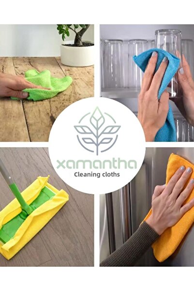 XAMANTHA 12 Pieces Microfiber Cloth 30X30 Cm, Auto Cleaning Cloth, Kitchen Cloth, Dusting Cloth, Multi-Purpose Cloth