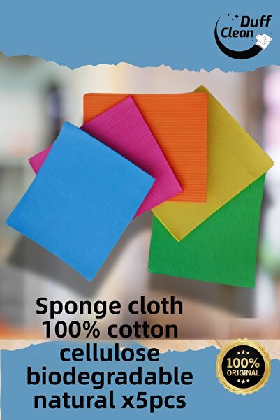 DUFF CLEAN Pânză de burete naturală - 100% bumbac, celuloză biodegradabilă, X...