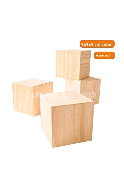 turanahşap Wooden Wedge 9X9X9 cm 4 Pcs