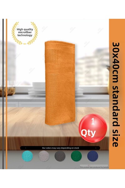 lemsel قطعة واحدة من قماش التنظيف السحري بحجم قياسي 30 × 40 سم، قماش زجاجي مزخرف، قماش تنظيف متعدد الأغراض