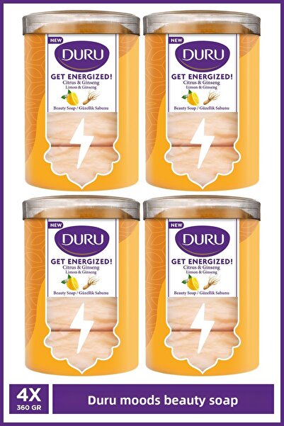 Duru Moods Energized Lemon and Ginseng Soap - 4*90g, 4 Pieces