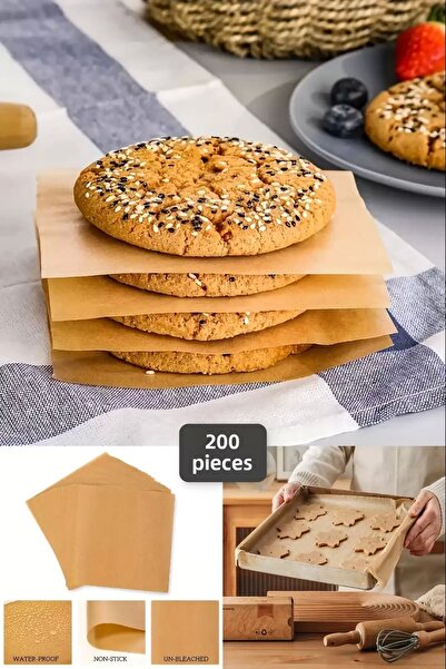 Berdina Home 200Pcs Self Grease Baking Paper Sheets for Ovens and Airfryer 40X30