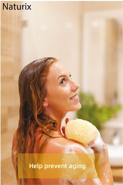Naturix صابون اسفنجي بالكولاجين 150 جرام |   صابون الكولاجين الطبيعي |   التنظيف العميق والعناية المضادة للشيخوخة