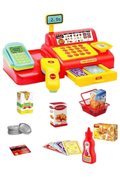 BYCEGU لعبة إكسسوار بول باللون الأحمر، طاولة كتابة سوبر ماركت، مجموعة نشاط ال...