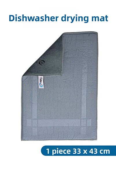 pella Dish Mat 33X44Cm Highly Water Absorbent Microfiber Cloth and Sponge Structure