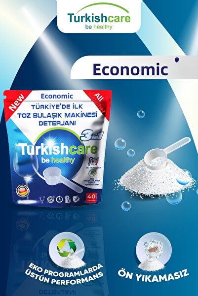 Turkishcare Economical All in One Dishwasher Dust Detergent 40X2 80 Washes