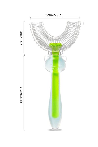 CANSU ODABAS CO Silicone Baby U-Shaped Toothbrush Double Sided Children's Ora...