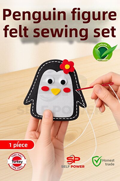 Self Power DIY Felt Sewing Crafts for Kids Penguin Educational Toy for Childr...