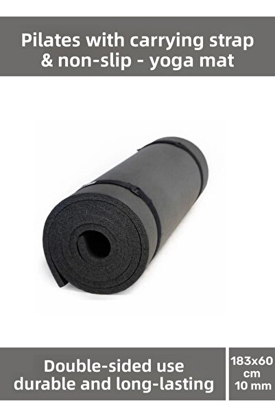 Carlburn Covoraș de yoga anti-alunecare cu două fețe - Antibacterian, pernă l...