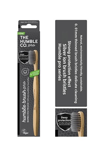 The Humble Co. فرشاة أسنان هامبل كو بروسيري من الخيزران، محتوى فضي فائق النعومة 0.01 مم شعيرات رفيعة