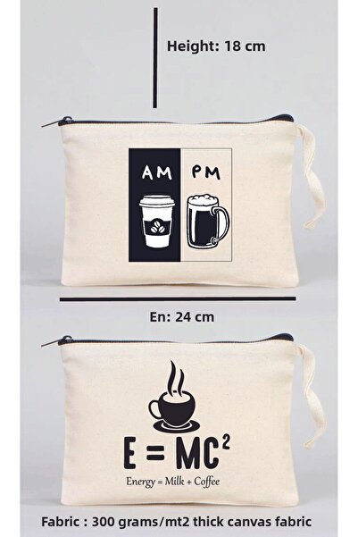MODA 1 قطعة القهوة و 1 قطعة كاسيت البيرة المطبوعة قماش القماش مخلب حقيبة ماكياج