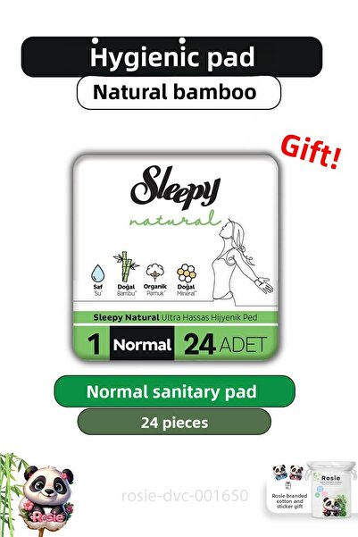 Sleepy 24 Natural Super Eco Hygienic Pads - Rosie and Size 1