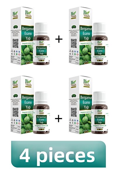 Bio Vitals زيت البرغموت العطري - 20 مل - 4 قطع