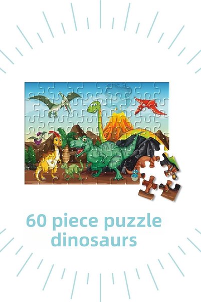 Bonkido 2-Piece Puzzle Set Dinosaurs And Orchestra Bon81258118