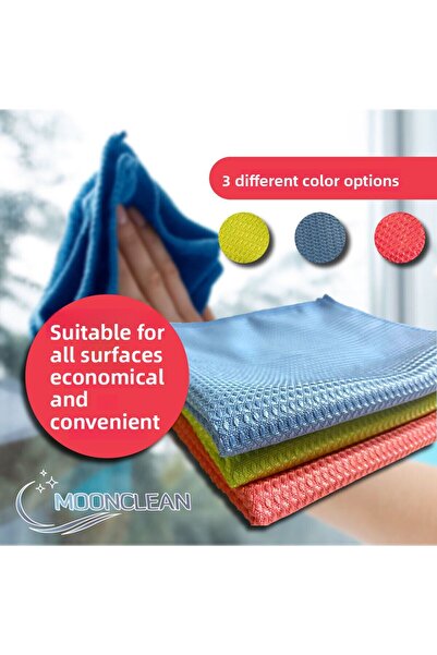 MOON CLEAN 3 bucăți cârpă magică de 30 x 40 cm, cârpă de curățare din microfi...