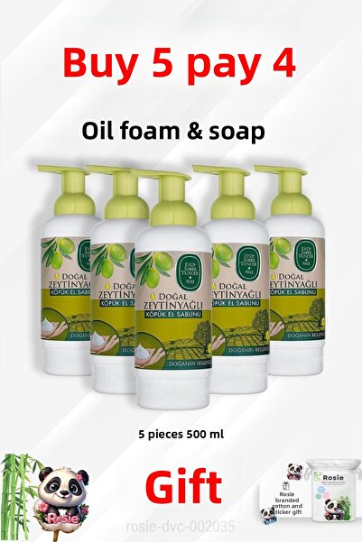 Eyüp Sabri Tuncer صابون اليد القطني بزيت الزيتون 500 مل - اشتري 5 واحصل على 4