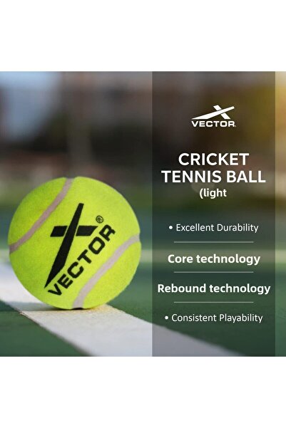 Vector X Light Cricket Tennis Ball, Pack of 6, Yellow