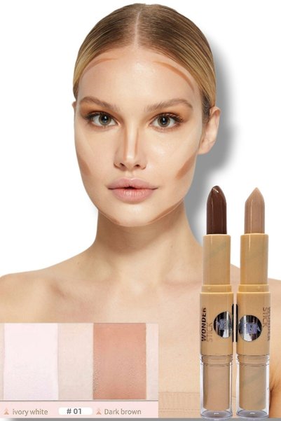 wonderway Intense Concealer Porcelain Foundation & Contour Set - Light Auburn Skin