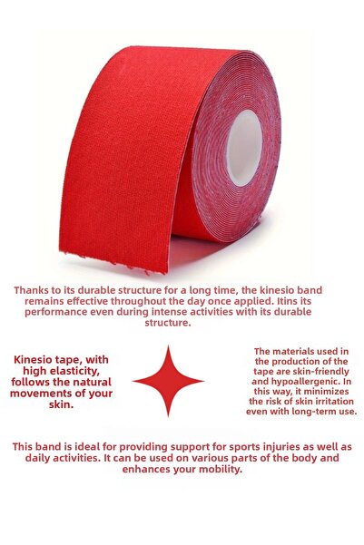 Octacare Athlete's Tape 5 Meters X 5 cm Kinesio Tape Beauty Cotton Kinesyo for Face Area Red