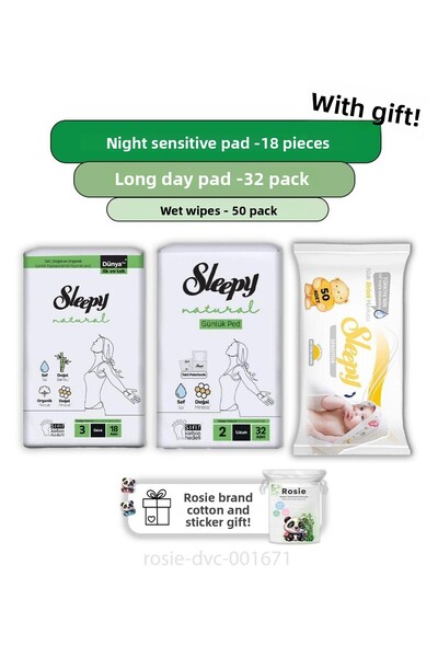 Sleepy Natural Ultra Sensitive Night Pad 18Pcs, Daily Pad 32Pcs, Sensitive 50...