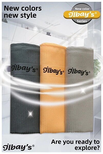 Funny Life إيلبيس - قطعة قماش للتنظيف من الألياف الدقيقة المربعة بالباركود الأصلية 3 قطع (40×60)